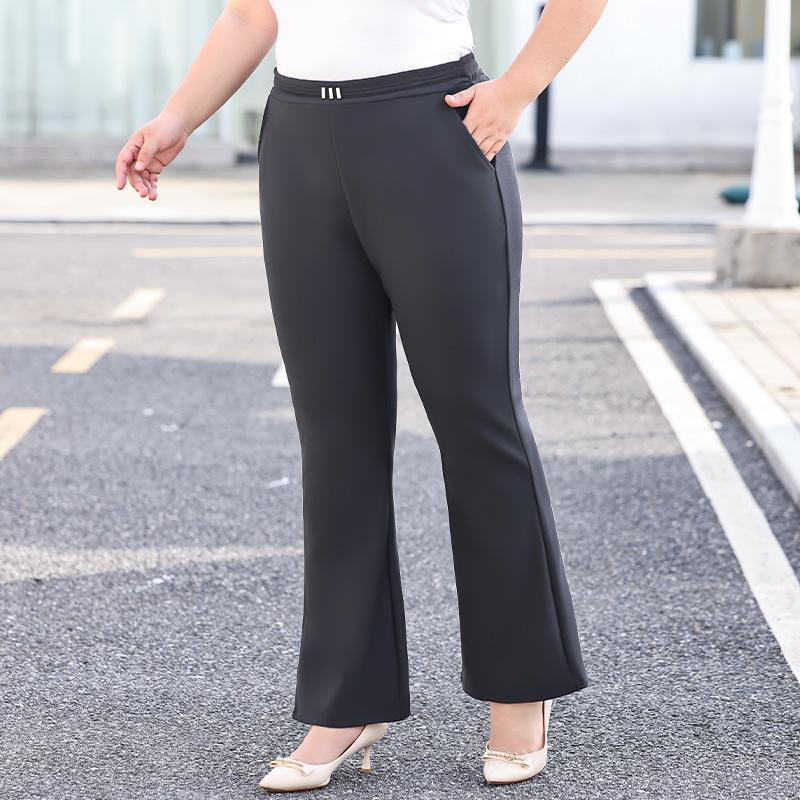 

Большие размеры женские осенние и зимние свободные повседневные брюки 7XL серый