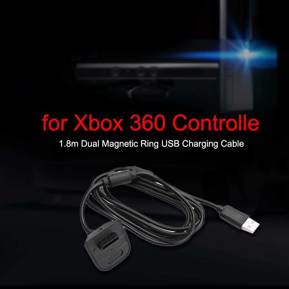 USB Controller Charging Cable Excellent PVC Soft and Comfortable Feel Power Supply Cord for XBOX 360 Wireless Joystick
