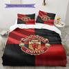 Cool MUFC Prints Bedding Quilt Set Quilt Cover Pillowcase Home Decoration Birthday Gift (1 * duvet cover + 2 * pillowcase, without core)
