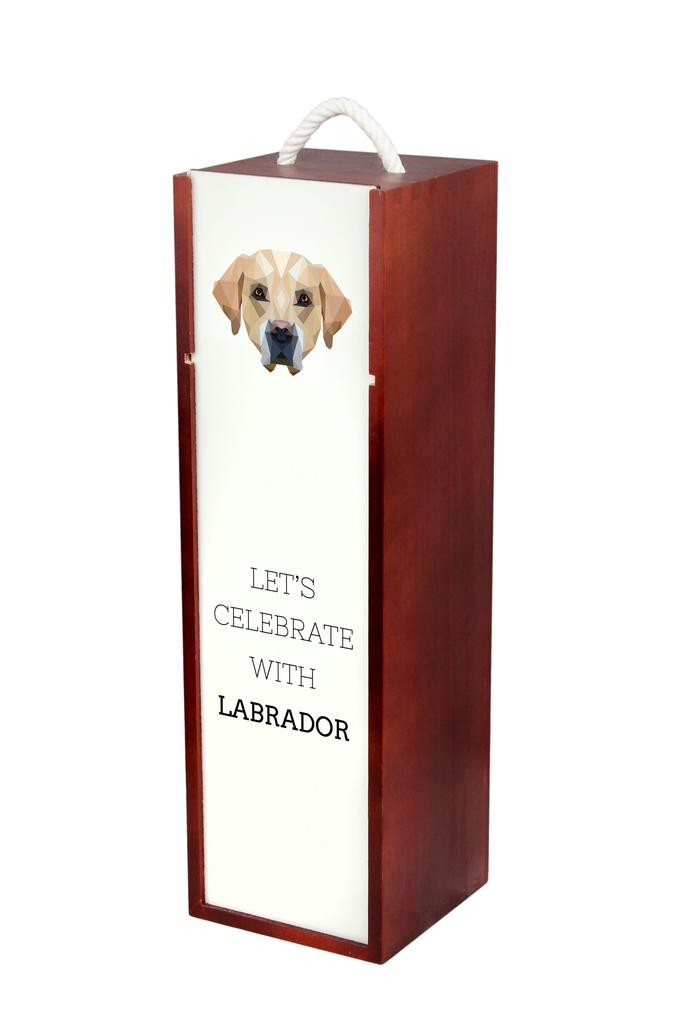 Labrador Retriever - Geometryczne Pudełko Ze Zdjęciem I Napisem Na Wino Marki Art-Dog
