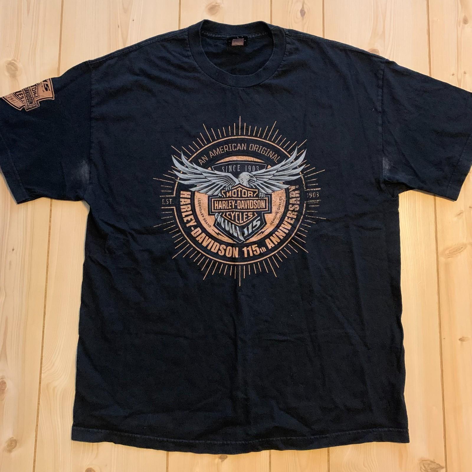 Harley-Davidson Motorcycles 115th Anniversary Milwaukee Wisconsin T-Shirt XL Unisex T-Shirt S