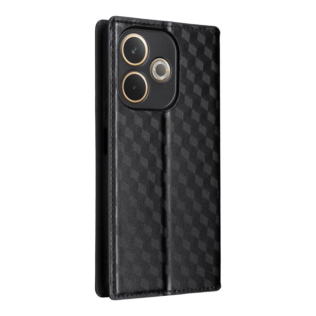For Oppo A5 Pro 5G Case Wallet Rhombus Imprinted Leather Phone Cover