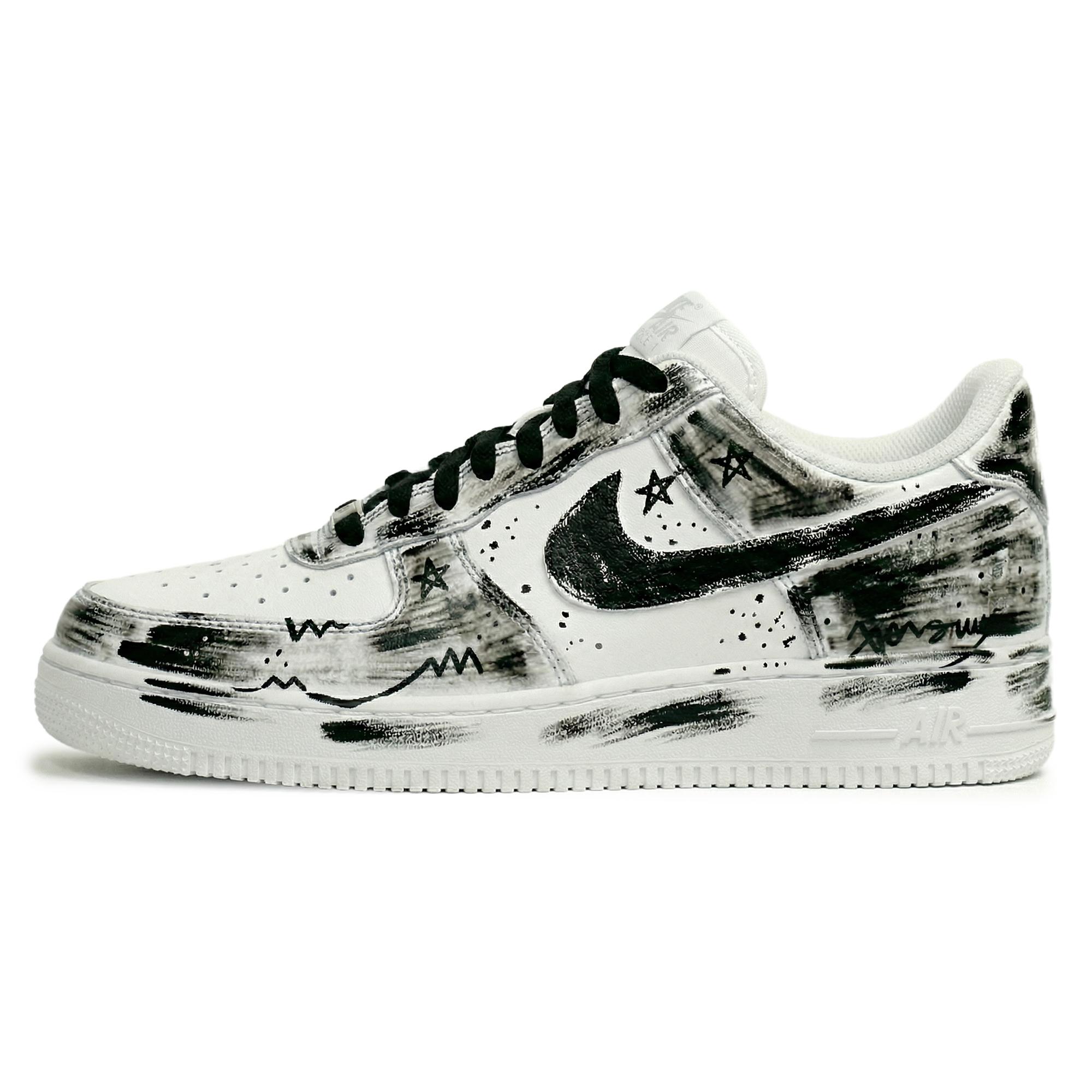 

Nike Air Force 1 GD Graffiti Height Increasing Abrasion Resistant Slip Resistant Low top Skateboard Shoes Unisex White CW2288-111(Team210-GD) 45