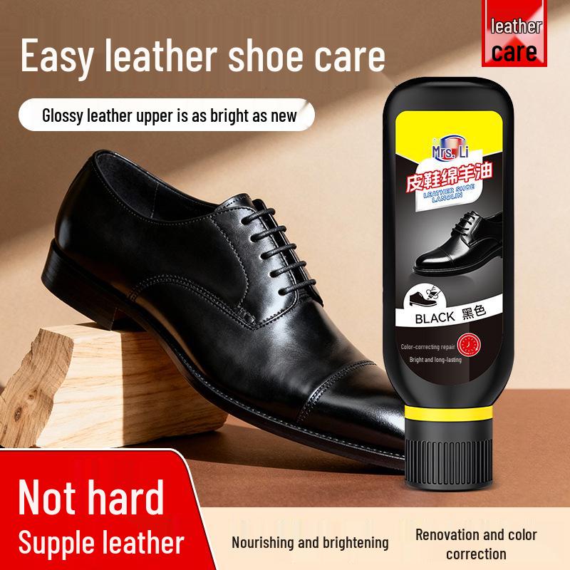 Li Tai Tai Lanolin Leather Care Oil - Black & Colorless Shoe Polish for Genuine Leather Repair and Maintenance