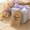 Decorative Tags for Wedding Stationery 100Pcs Paper Thank You with String, Rectangular Gift Tags, Pre-Punched Vintage Style Labels Packaging
