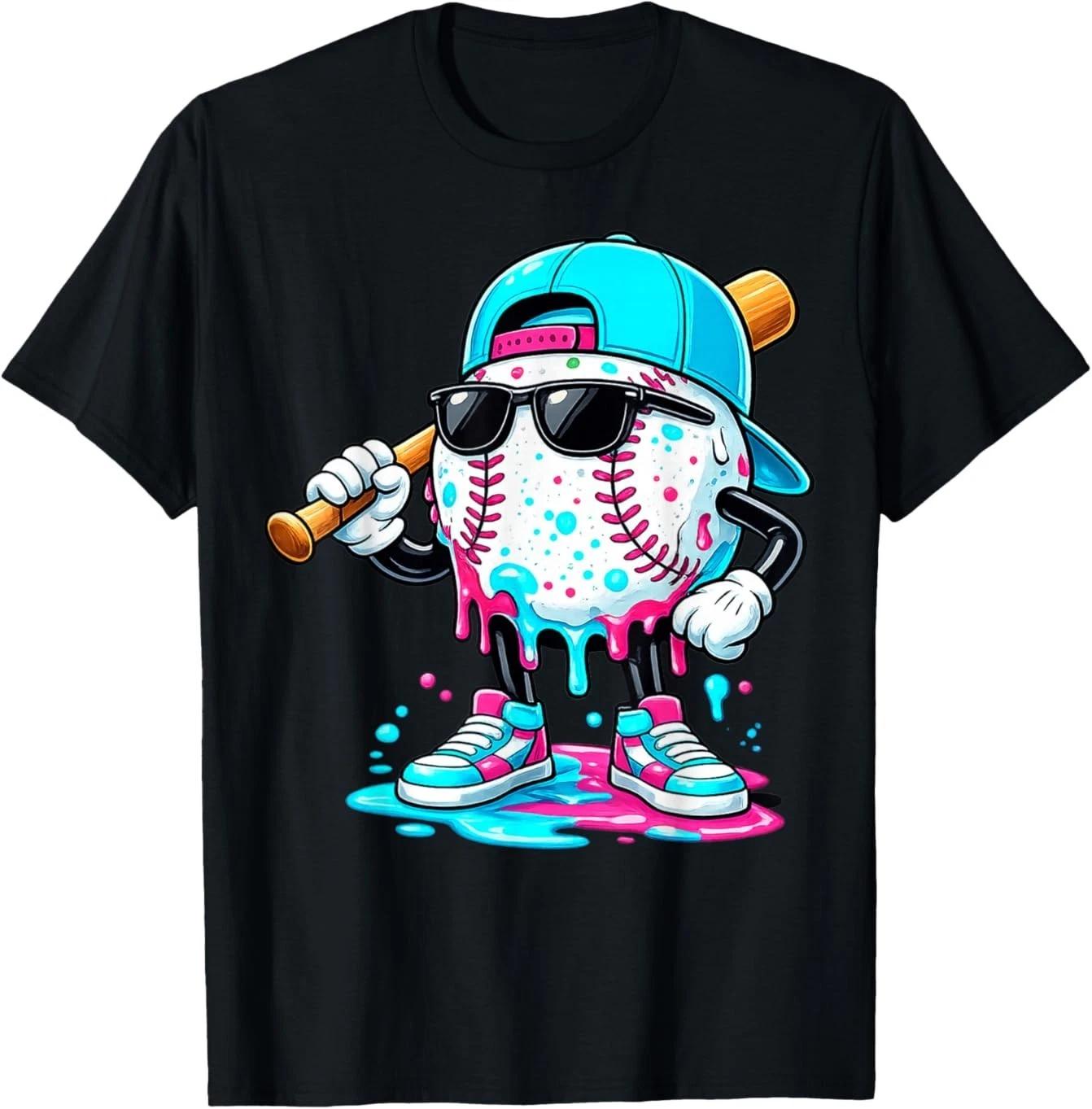 Drip Baseball Lifestyle MascoT shirt Funny Boys Kids Tee T shirt XL