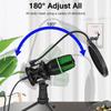Condenser Microphone USB Wired For PC Laptop Computer Professional Gaming Accessories Kit Gamer Sound Live Streaming Podcast RGB
