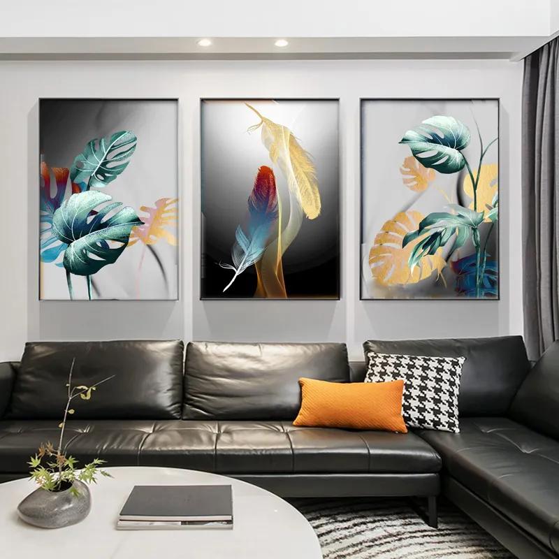 

Посадить лист перо холст плакат настенное искусство