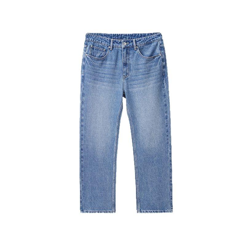 American High Street Trendy Brand Loose Wide-leg Straight Jeans Men's Autumn New Daily Commuter Long Pants