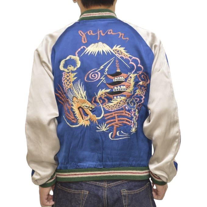 

Куртка-сувенір Tailor Toyo Kosho Sukajan Спеціальне видання ДРАКОНОВИЙ ПЕЙЗАЖ ДРАКОН TAILOR TOYO KOSHO Велика TT15520-125 & × (Додатково (XL)) синій