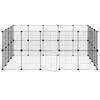 36 Piece Pet Cage with Door Black 35x35 Cm Steel