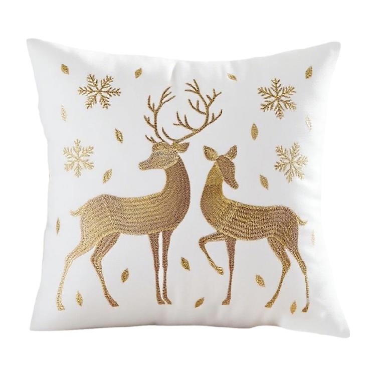 Reversible Plush Cushion Cover Christmas Designs Skin Friendly Fabric Home Office Decoration