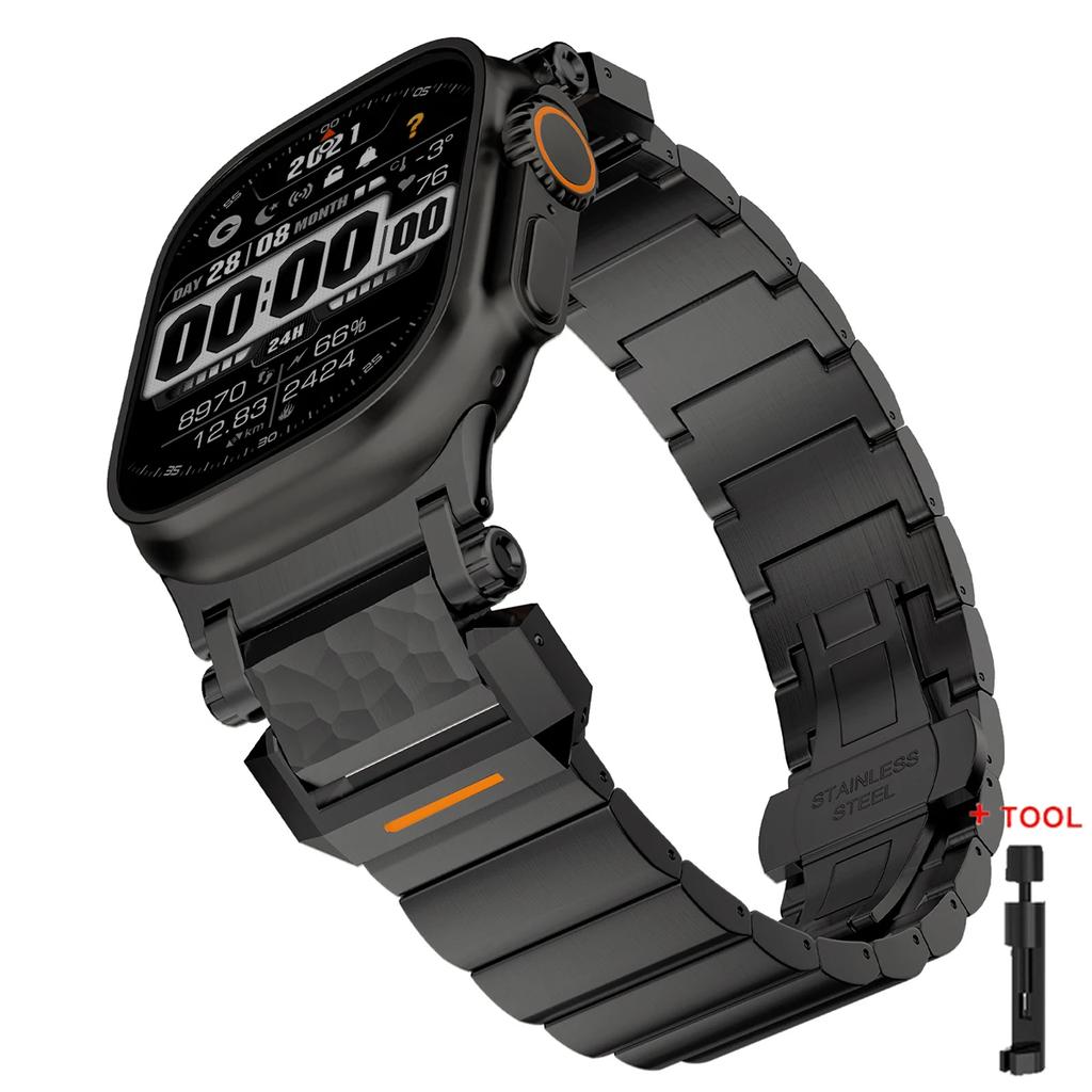 Titanium Band for Apple Watch Ultra 3 49mm 46mm 44mm 45mm Titanium Strap for IWatch Series 11 10 9 8 7 6 SE Luxury Men Bracelet