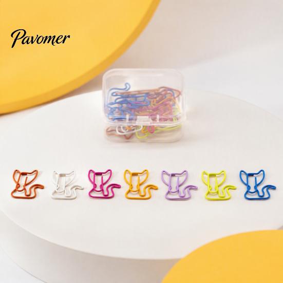 Mixed Style Binder Clips 20PCS Cute Shaped Paper Clips, Bone/Duck/Dog/Cat Shape, Decorative Document Organizers for Filing Metal Fasteners Office And