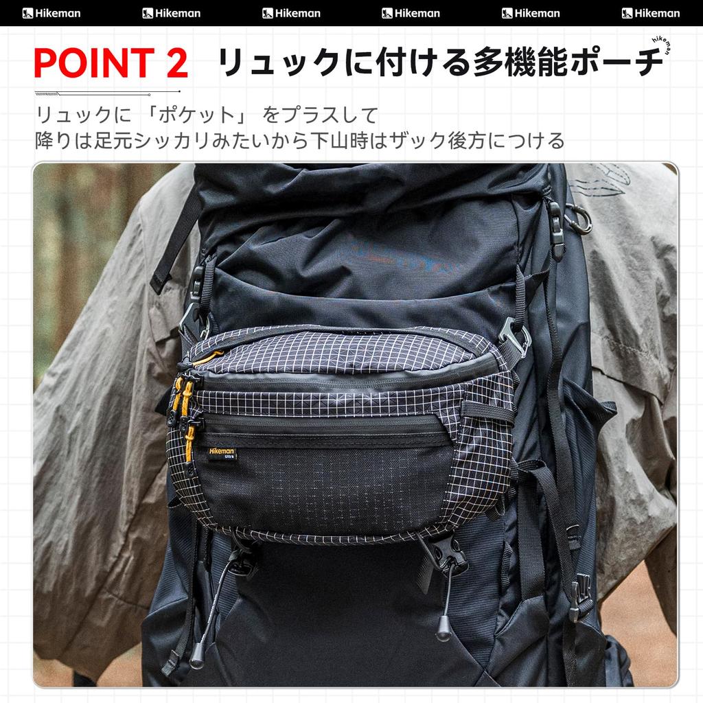 Lightweight Waist Hiking Large for Outdoor and Fishing Bag, Pouch, Sacoche, Capacity, Waterproof, Dyneema, Hiking, Activities, Motorcycles, Travel,