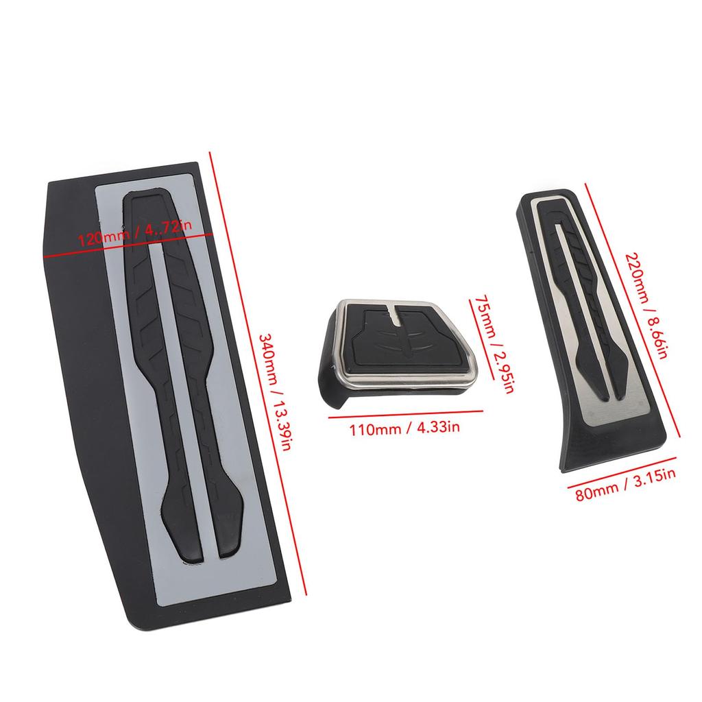 Footrest Gas Brake Pedal Cover Set Rubber Accelerator Brake Pedal Cover for F20 F21 F40 E30 E36 E46 E90 E91 E92 E93 F31 G20 G21 Non-Slip