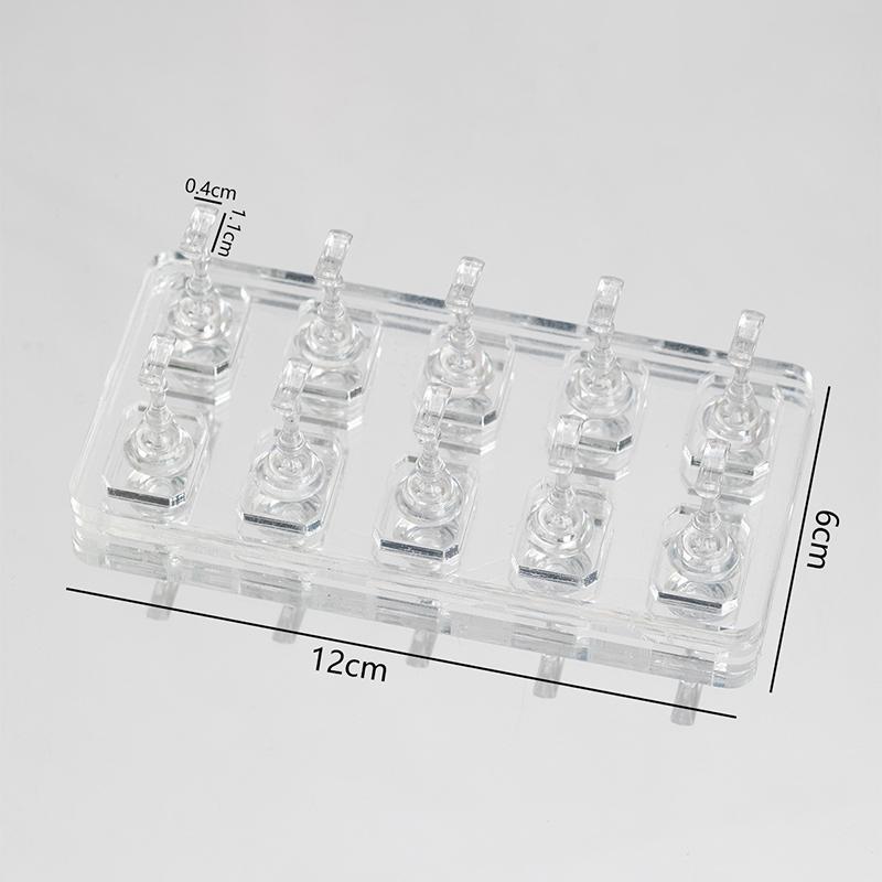 Nail Stand Non-Magnetic False Nail Tips Holder For Cat Eye Gel Press On Nails Display Rack Acrylic Nail Painting 1/5/10 Grids