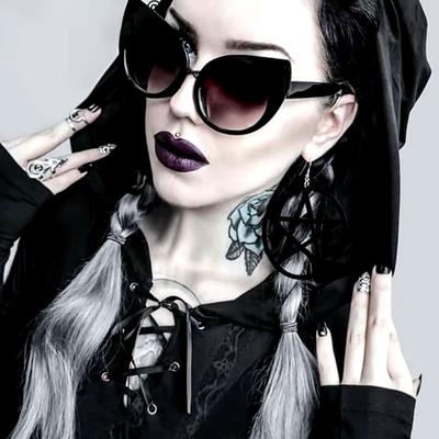 Halloween Black Gothic Cat Eye Sunglasses Retro Punk Oversized Women's Party Decorative Glasses