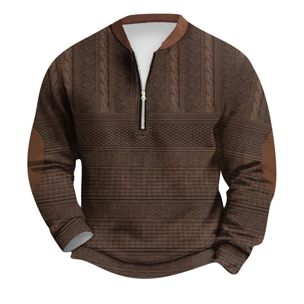 Men's Retro Casual Gradient Printed Sweatshirt