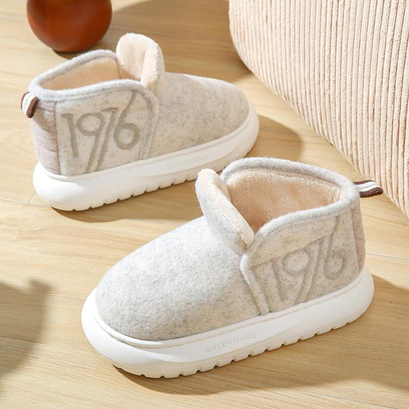 

Зимняя сумка и сноубутсы утолщенные и бархатные теплые хлопковые ботинки осень и зима для пар толстая подошва верхняя женская зимняя обувь 44-45 светло-серый