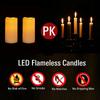 3Pcs/Set Simplicity Flickering LED Flameless Candle Light with Remote Control Intelligence for Patio, Garden & Holiday Displays