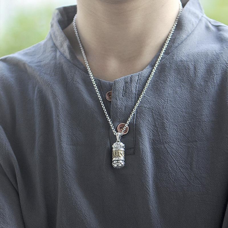 Necklace Surangama Mantra Female Amulet Male Six-character Mantra Couple Good Luck Pendant