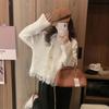 Women's Tassel Soft Knit Cardigan Coat - Slimming Design, Gentle Fashion for Spring and Autumn