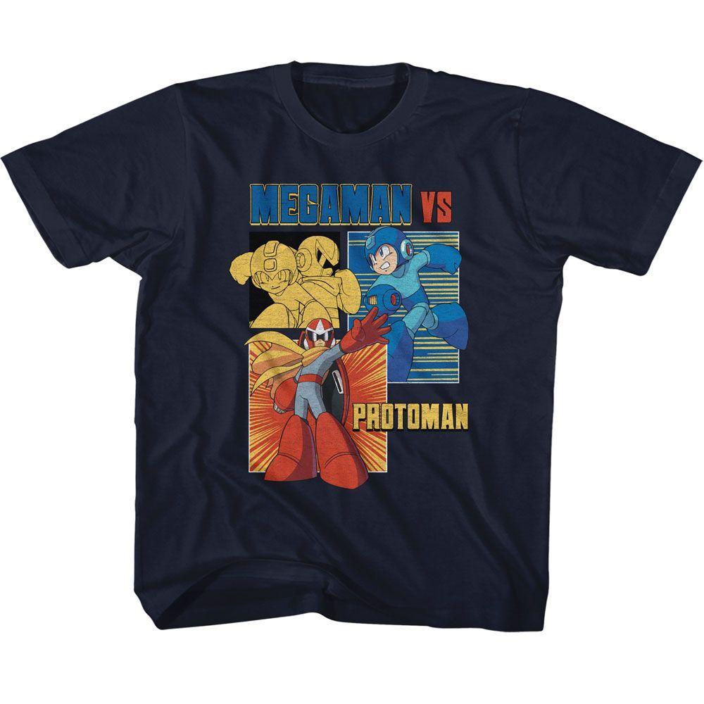 Kids Mega Man Vs Protoman Gaming Shirt S