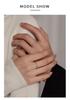 S999 Sterling Silver Bamboo Joint Couple Rings - Creative and Simple Openable Pair for Childhood Sweethearts