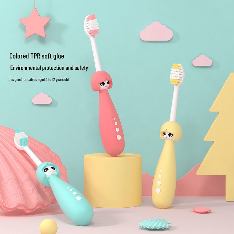 Mike Kids’ Soft Bristle Cartoon Toothbrush - Curved Head, Gum Care, Sensitive, Single Pack