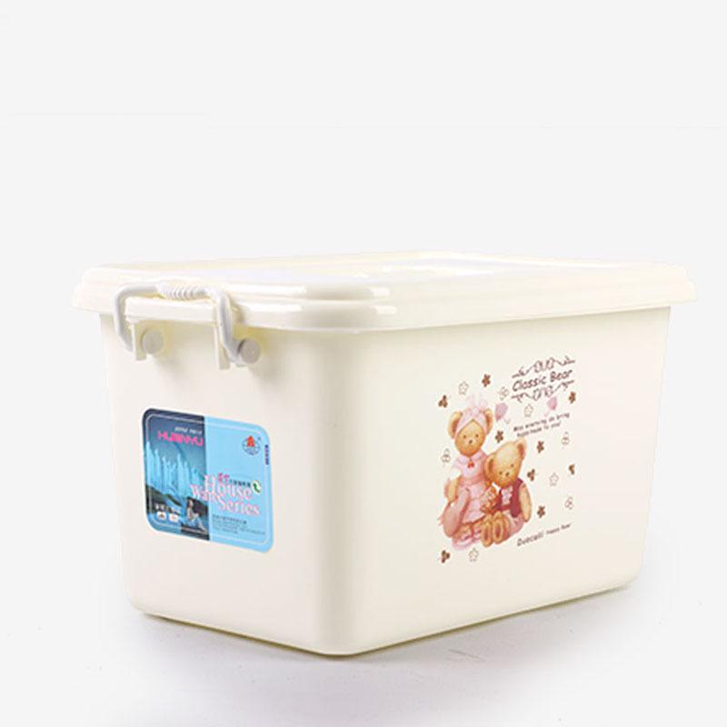 

Маленький прозрачный пластиковый ящик для хранения с крышкой для игрушек и косметики 501 Model 23.5x16x14 cm