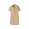 Woven Polo Simple Short Sleeve Dress Women Dresses L226W105-03LF