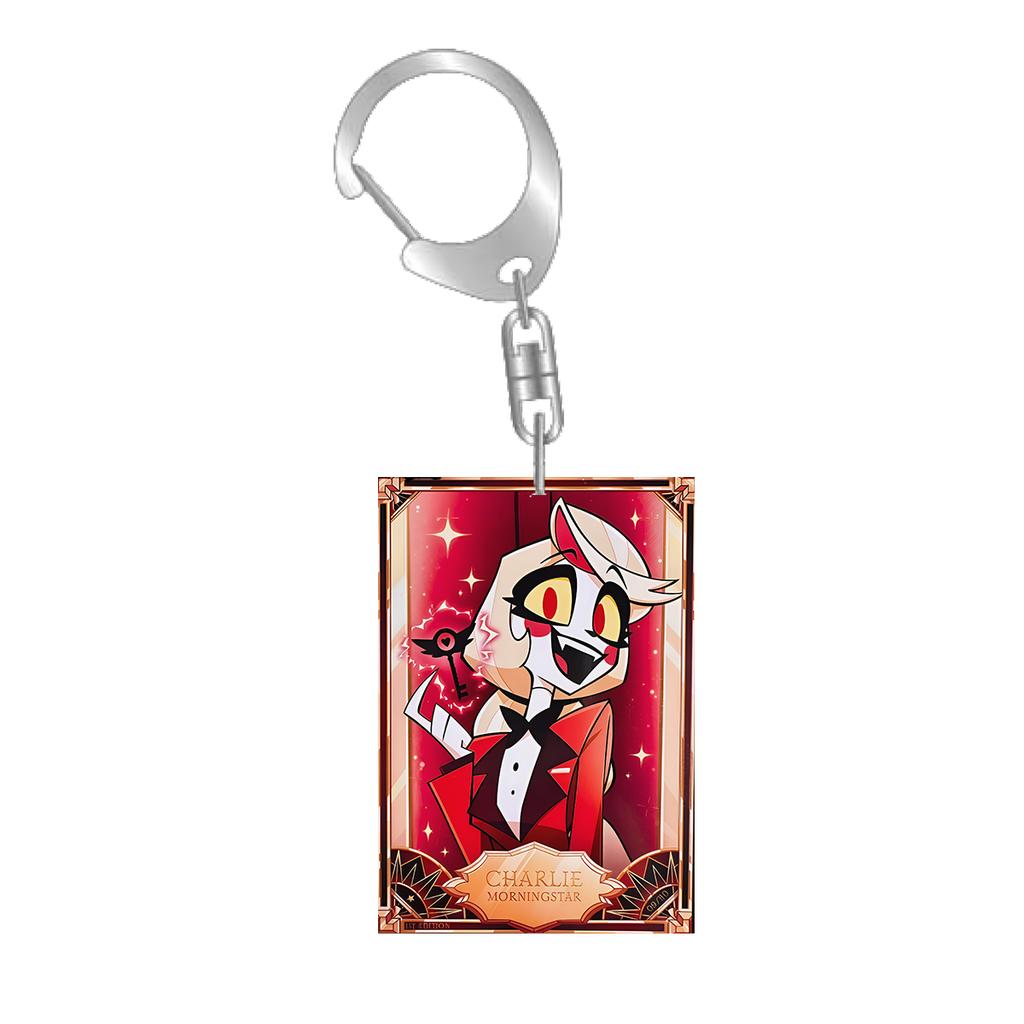 Anime Cartoons Acrylic Key Chain for Abel Peppermint 3 Vees Alastor Fat Nuggets Card Key Buckle Self-Made Student Bag Pendant