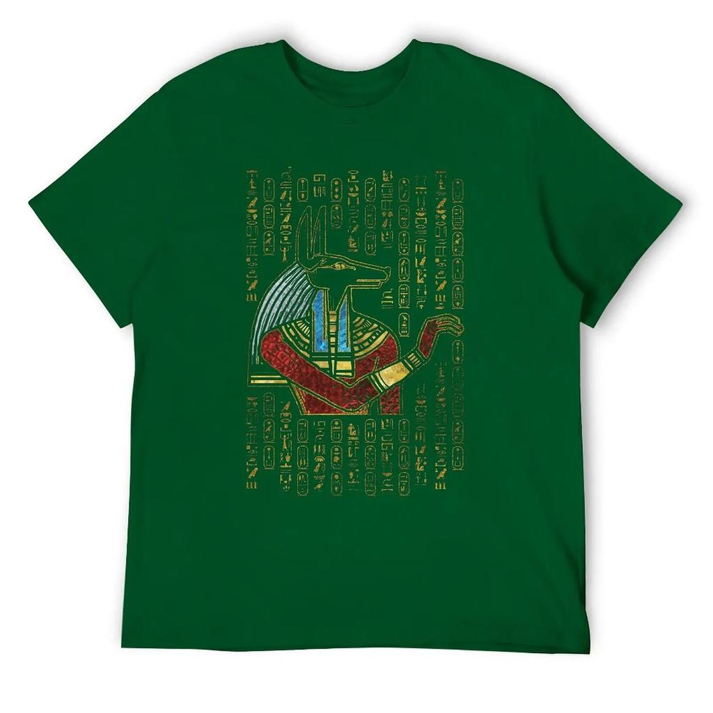 Egyptian Anubis Ornament Classic For Sale T-shirts Funny Graphic T-shirt Crewneck Motion  Nerd Leisure Eur Size