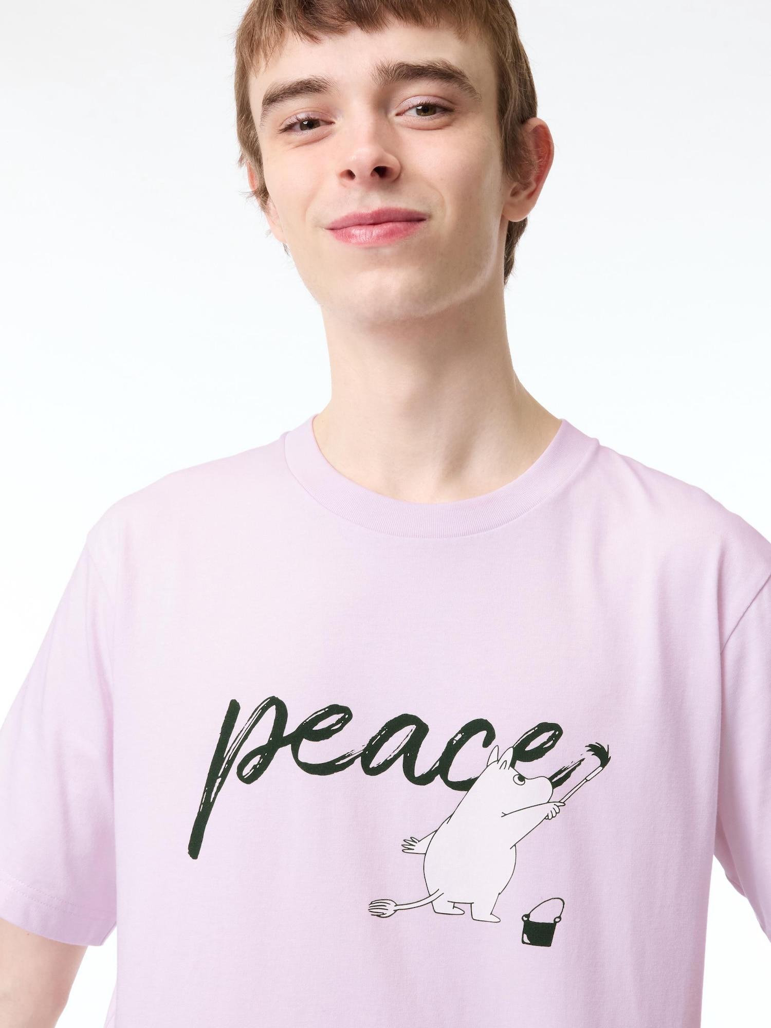 

Футболка Uniqlo Japan Peace For All с коротким рукавом и принтом Moomin 10 PINK/4XL