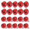 100pcs Small Decoration Diy Alloy Bells For Christmas Tree Craft Jewelry Making Holiday Home Decor Mini Bells Red