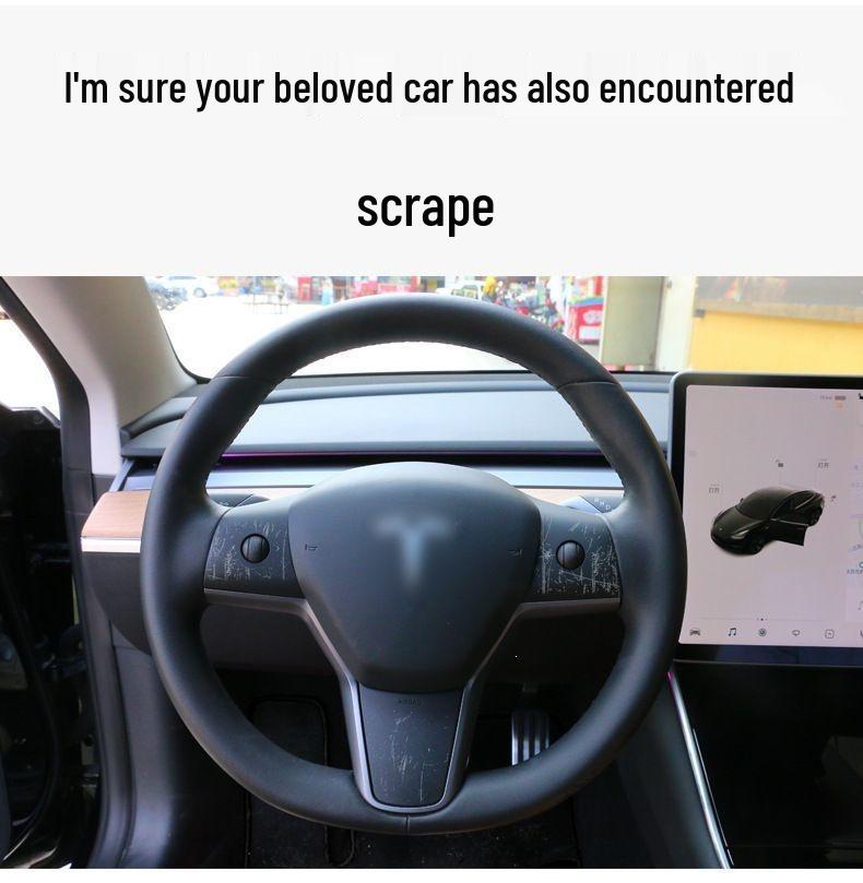 YZ Tesla Model Y/3 Steering Wheel Button Sticker Protective Film - Interior Accessories