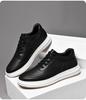 Stylish Men's Spring & Autumn White Sneakers: Versatile, Fashionable, and Comfortable with Thick Sole
