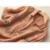 Short-sleeved Cotton and Linen Shirts for Women in Summer New Style Loose Literary Retro Printed Fashion Tops Casual