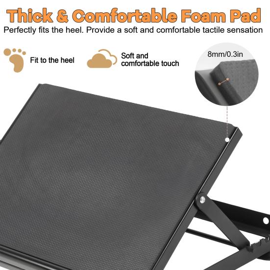 Stretch Board Heavy Duty Slant Board Calf Stretcher for Squat 600lbs Weight Capacity Adjustable Achilles Incline Balance Relieving Plantar Fasciitis