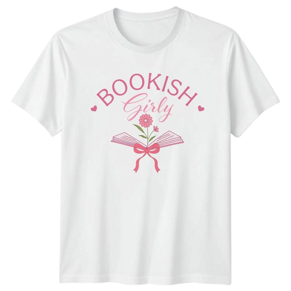 Bookish Girly Unisexs TShirt Cozy Reader Bookworm Birthday Gift For Her