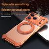 Apple 17 Pro Max Metal Aroma Magnetic Phone Case with 360° Rotating Bracket for iPhone 16