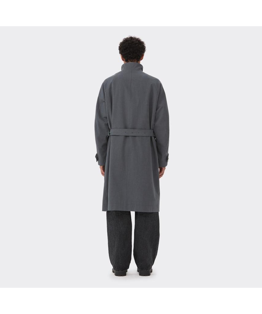 Customellow Gray Highneck Trench Coat Cwcas26111Gyx