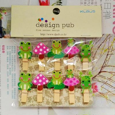 Print Photo Wall Kindergarten Flower Shop Card Note Wooden Clip