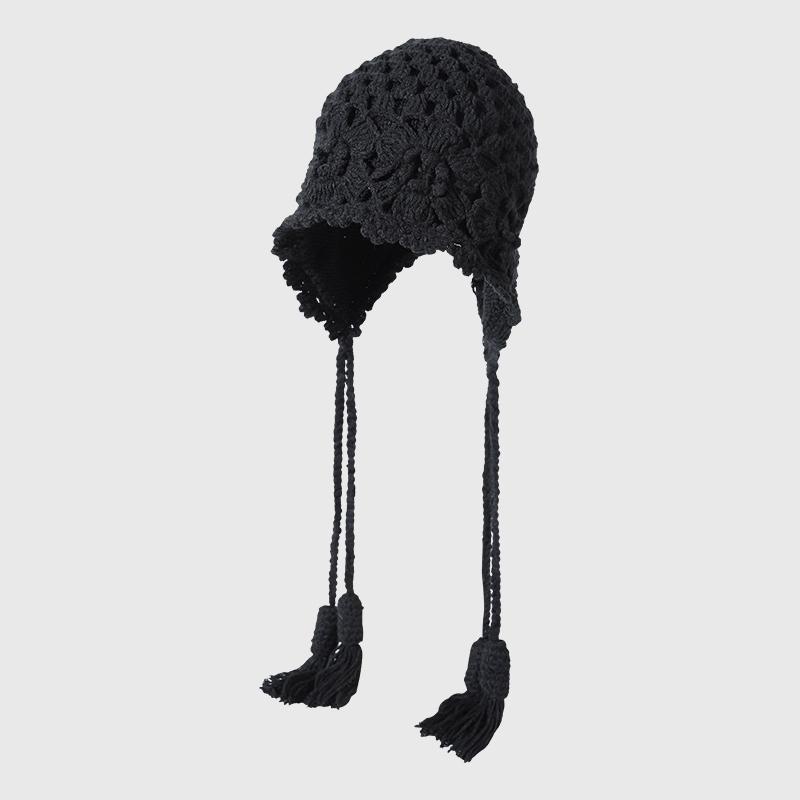 Fancy Girls Outdoor Travel Woman Hollowed-out Knitted Fashion Hat
