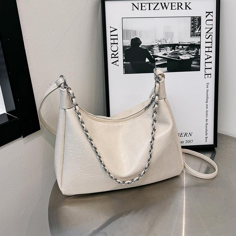 

Trendy High Capacity Women s Bags 2024 Spring Collection Sleek Street Style Tote Shoulder Bag S белый