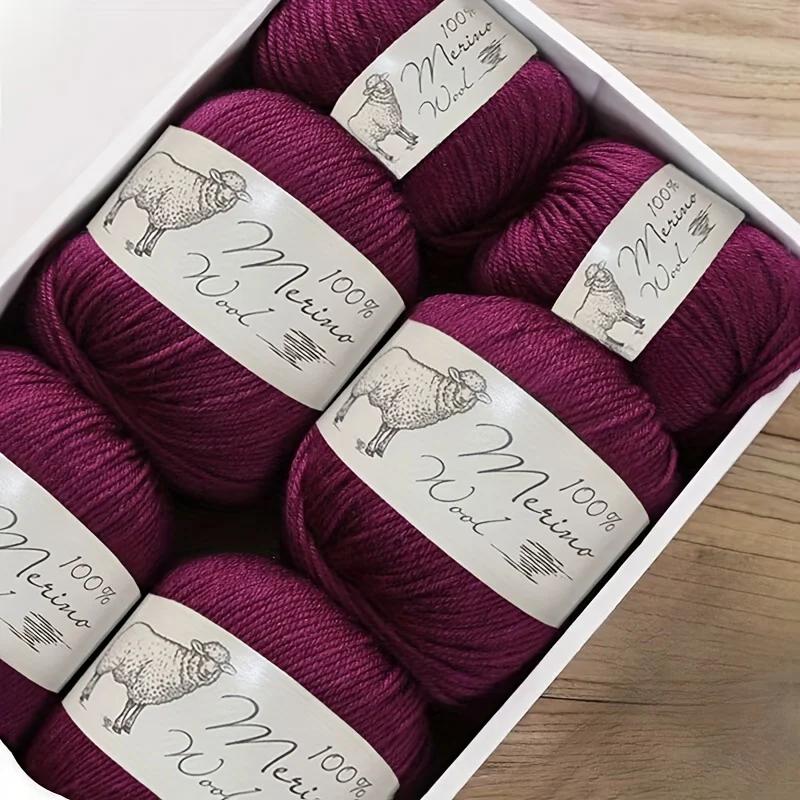 

6 шт. Преміальна мериносова вовна для шалей, камвольна вага, набір (600 г) Машинне прання Надзвичайно м яка пряжа для в язання гачком для розкішних ковдр DIY ремесел