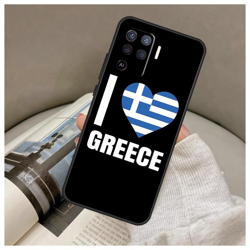 Greece Greek Flag Case For Oppo A17 A57 A77 A40 A78 A54 A74 A94 A76 A16 A96 A18 A60 A80 A38 A58 A98 A15 A5 Pro