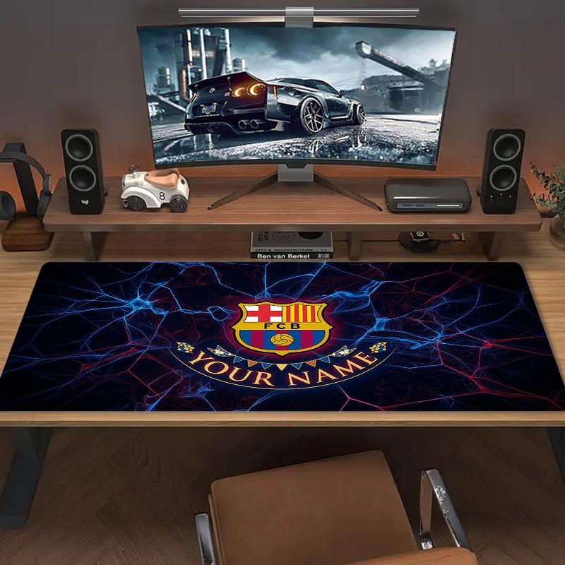 FC Barcelona Print Cushion Non-slip Laptop Tablet Big Mousepad XXL Mat Mini PC Playmat With Lock Edge