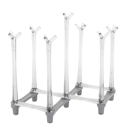 Urhomy Cup Holder, Cup Stand, Foldable, Retractable Cup Drying Rack, Bottle Drying Rack, Cup Drainer, Glass Stand for Drinking Glasses and Sports Bott